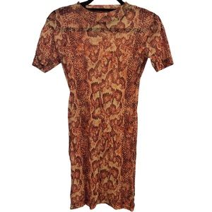 UO Mini Mesh‎ Snake Skin Bodycon